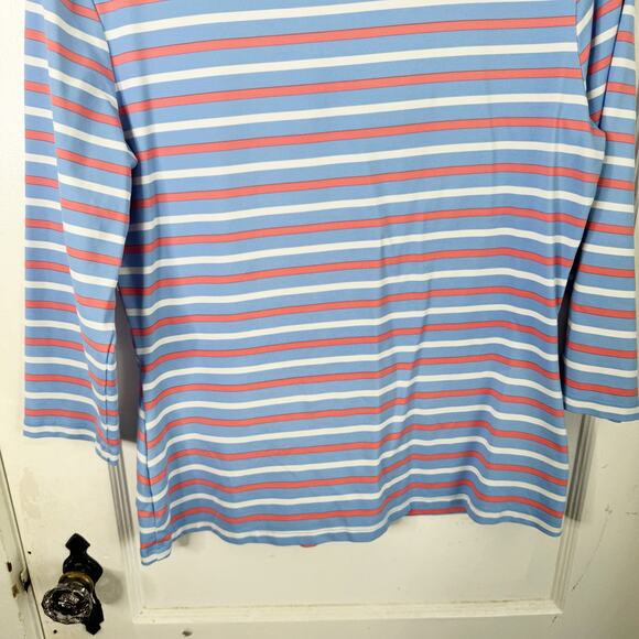 J. McLaughlin Nicola Layered Top Striped Catalina Cloth 3/4 Sleeve Size Large L - Picture 10 of 10